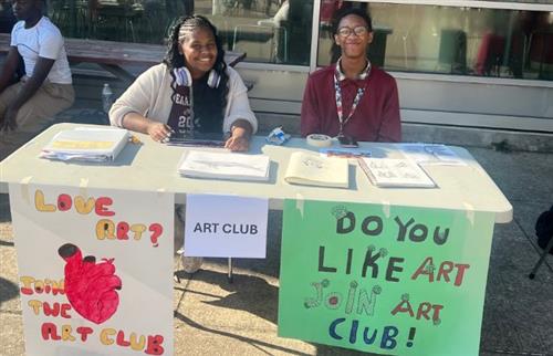 Art Club members posing